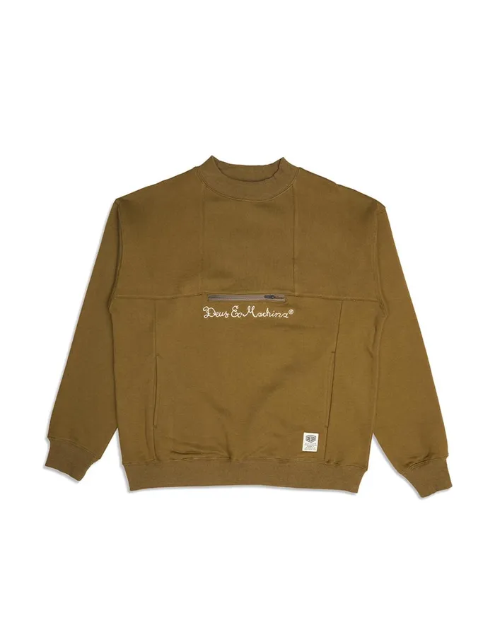 Ascent Mock Crew 8211 Military Olive Men Deus Ex Machina Hoodies and Sweaters Ascent Mock Crew 8211 Military Olive Men Deus Ex Machina Hoodies and Sweaters