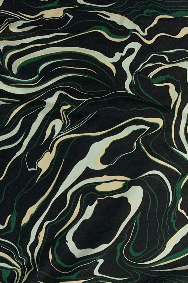 AX Paris Black And Green 2 In 1 Marble Print Wrap Dress Women Dresses