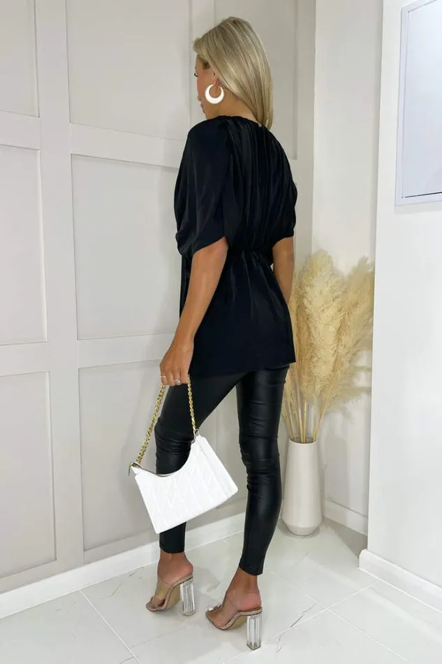 AX Paris Black Batwing Sleeve Top Women Tops