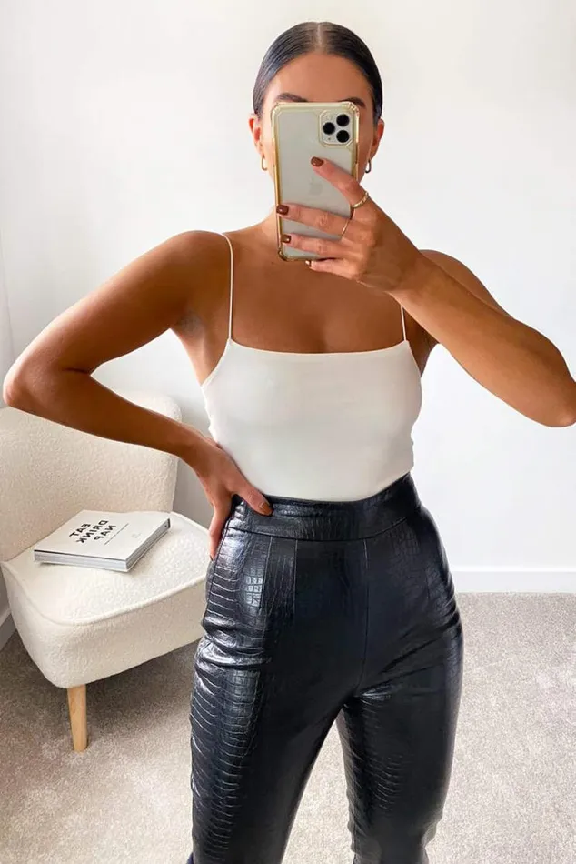 AX Paris Cream Cami Bodysuit Women Tops