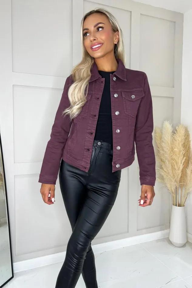 AX Paris Mulberry Lightweight Denim Jacket Women Coats and Jackets