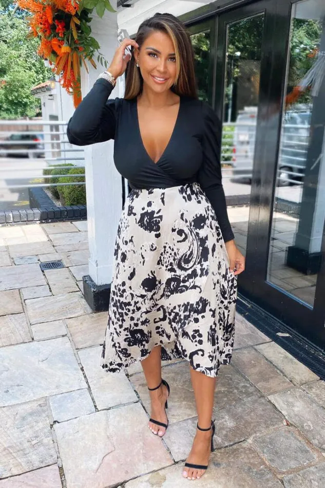AX Paris Multi 2 In 1 Animal Print Wrap Midi Dress Women Dresses