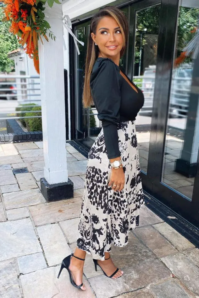 AX Paris Multi 2 In 1 Animal Print Wrap Midi Dress Women Dresses