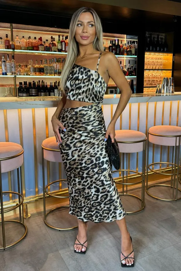 AX Paris Multi Leopard Print Asymmetric Cut Out Midi Dress Women The Leopard Edit AX Paris Multi Leopard Print Asymmetric Cut Out Midi Dress Women The Leopard Edit