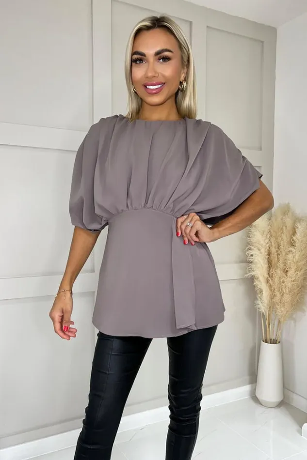 AX Paris Mushroom Batwing Sleeve Top Women Tops