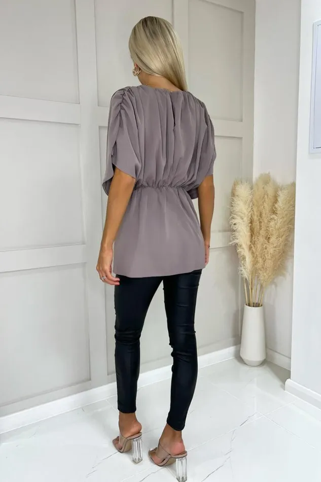 AX Paris Mushroom Batwing Sleeve Top Women Tops