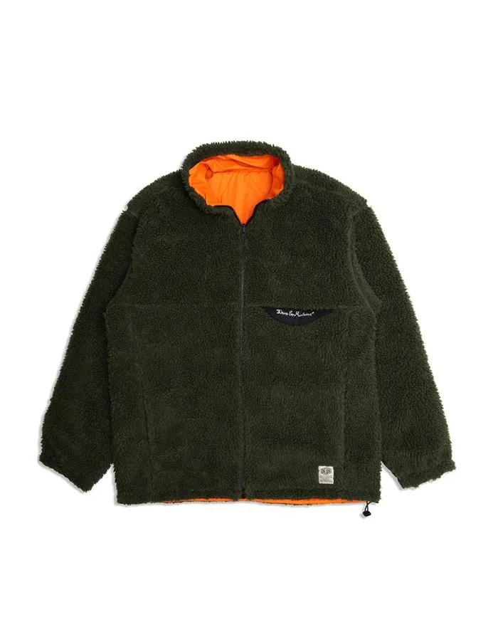 Barrens Reversible Boa 8211 Military OliveMandarin Men Deus Ex Machina Jackets Barrens Reversible Boa 8211 Military OliveMandarin Men Deus Ex Machina Jackets