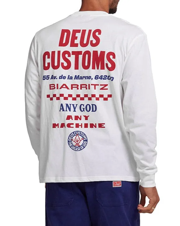 Blanche Long Sleeve Tee 8211 Vintage White Men Deus Ex Machina Tees