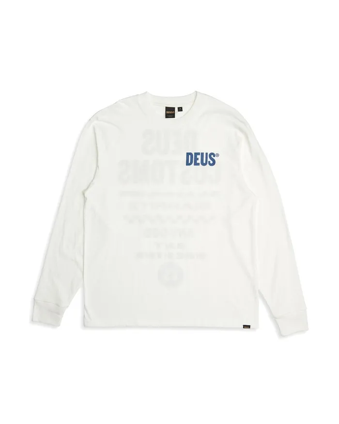 Blanche Long Sleeve Tee 8211 Vintage White Men Deus Ex Machina Tees Blanche Long Sleeve Tee 8211 Vintage White Men Deus Ex Machina Tees