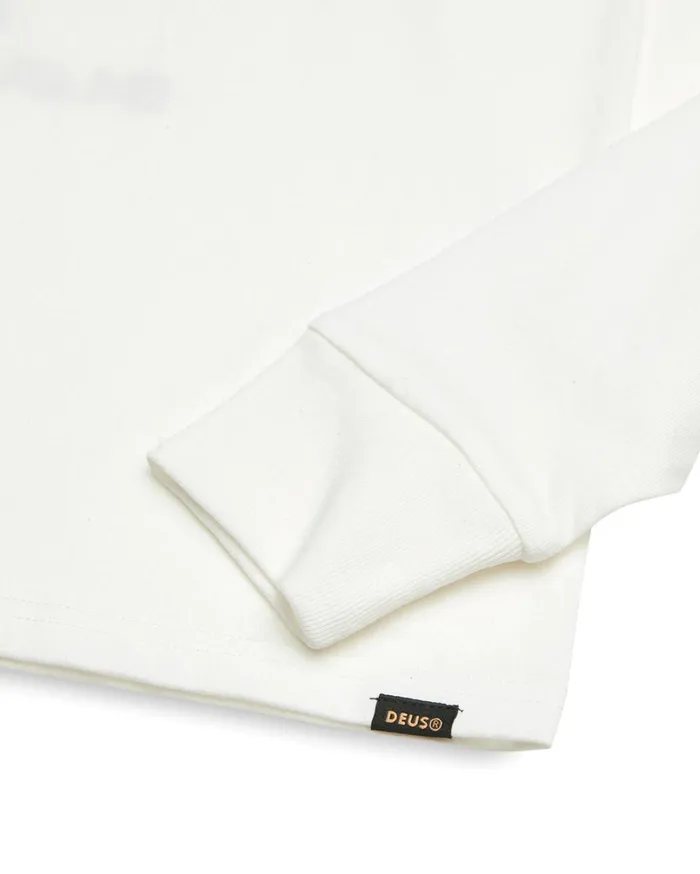 Blanche Long Sleeve Tee 8211 Vintage White Men Deus Ex Machina Tees Blanche Long Sleeve Tee 8211 Vintage White Men Deus Ex Machina Tees