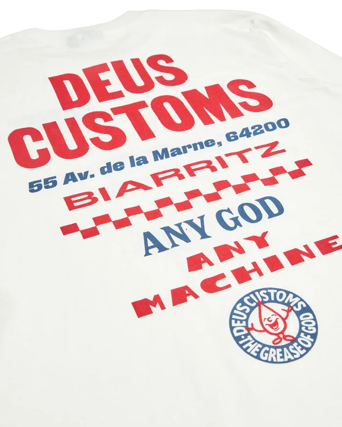 Blanche Long Sleeve Tee 8211 Vintage White Men Deus Ex Machina Tees Blanche Long Sleeve Tee 8211 Vintage White Men Deus Ex Machina Tees