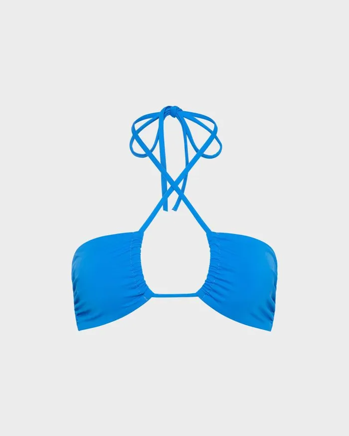 BONDI BORN Bikini Tops Anna Bikini Top 8211 Cyan 8211 Women