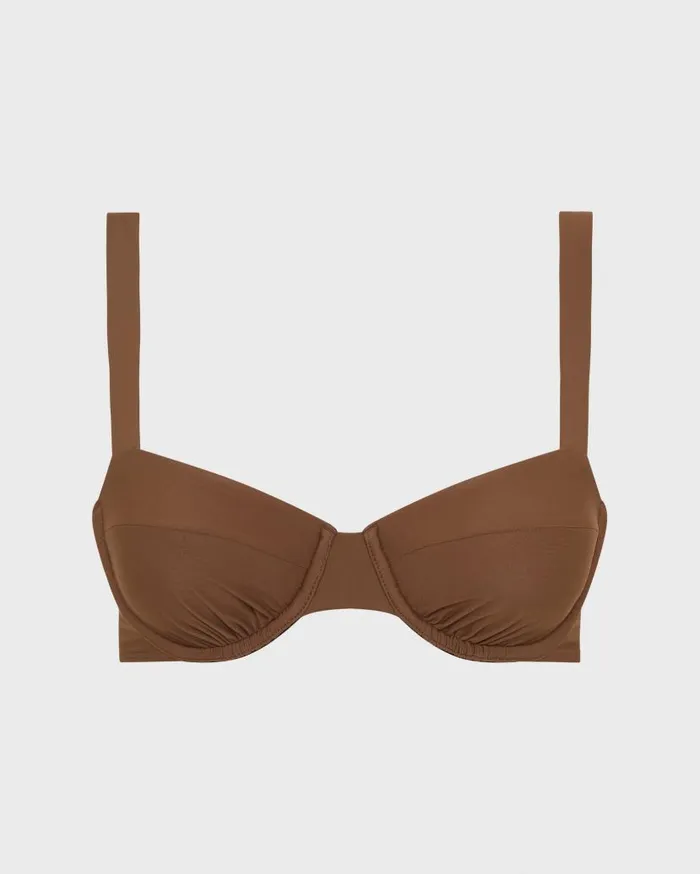BONDI BORN Bikini Tops Lori Bikini Top 8211 Cocoa 8211 Women