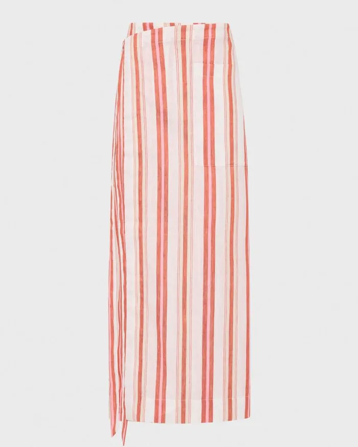 BONDI BORN Cover Ups Arezzo Wrap Skirt 8211 Watermelon 8211 Women
