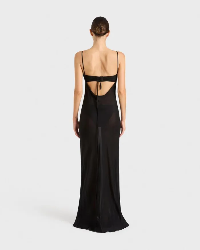 BONDI BORN Cover Ups Cremona Bias Slip Dress 8211 Black 8211 Women