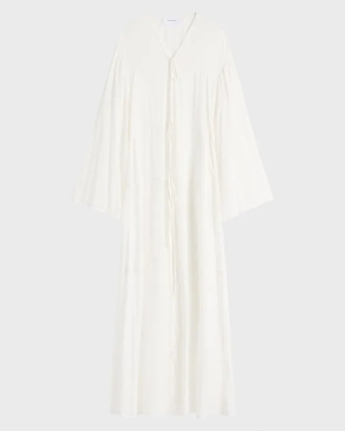 BONDI BORN Cover Ups Cremona TieFront Maxi Coverup 8211 White 8211 Women