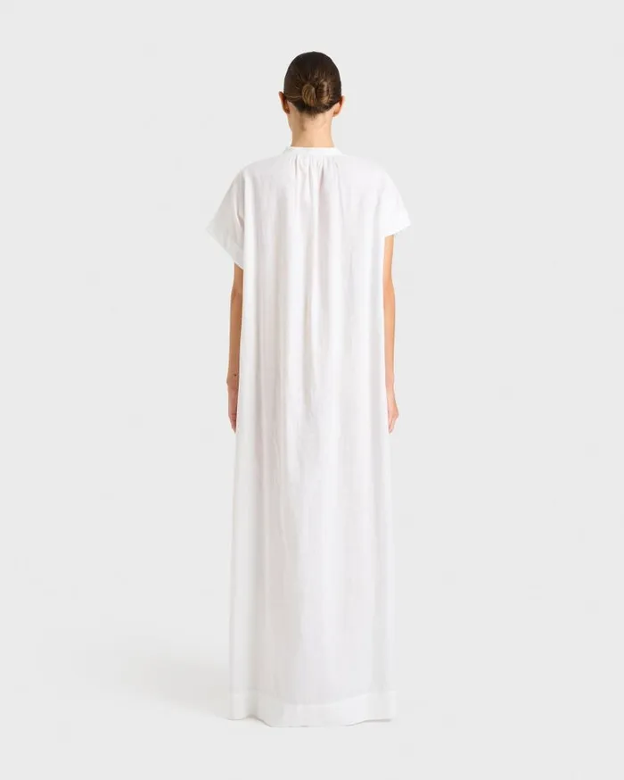 BONDI BORN Cover Ups Leiden Caftan Dress 8211 White 8211 Women