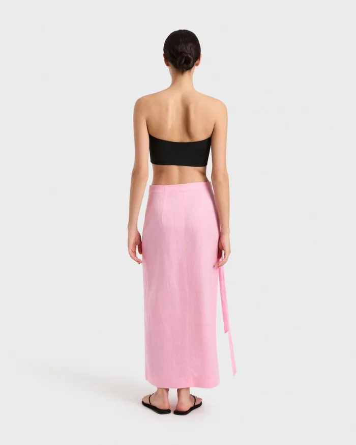 BONDI BORN Cover Ups Leiden Wrap Skirt 8211 Pink 8211 Women
