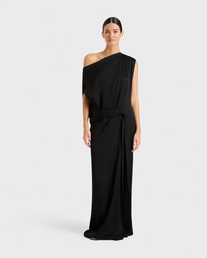BONDI BORN Dresses Ardea Draped Dress 8211 Black 8211 Women