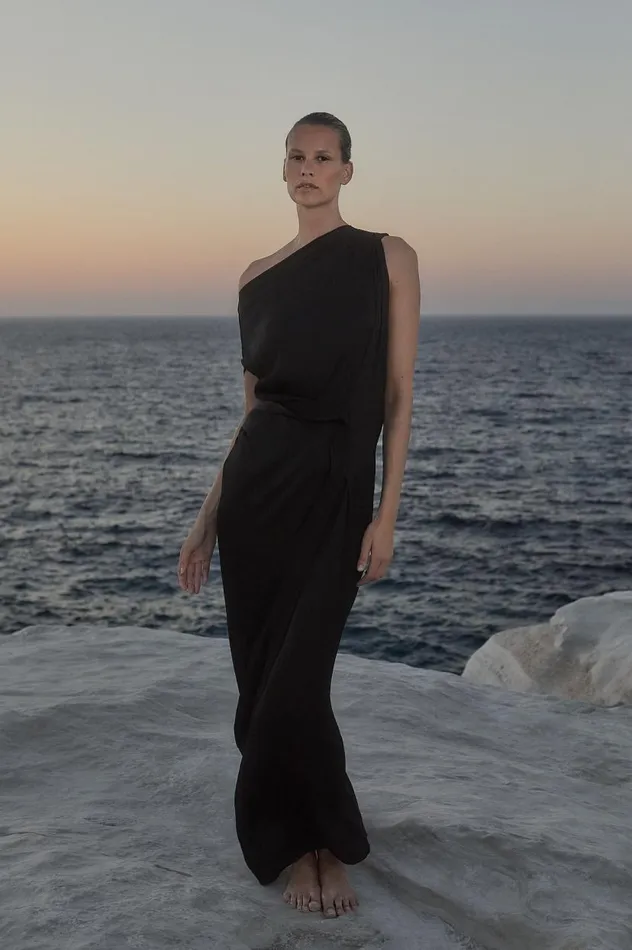 BONDI BORN Dresses Ardea Draped Dress 8211 Black 8211 Women