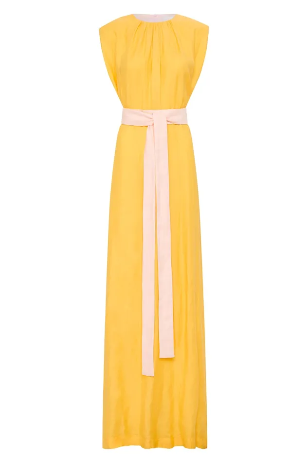 BONDI BORN Dresses Bonifacio Long Dress 8211 Banana 8211 Women