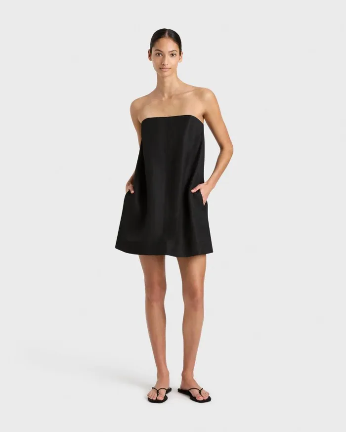 BONDI BORN Dresses Bormio Strapless Mini Dress 8211 Black 8211 Women