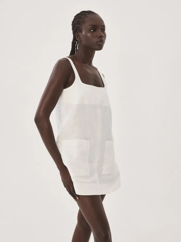 BONDI BORN Dresses Delphi Aline Mini Dress 8211 White 8211 Women BONDI BORN Dresses Delphi Aline Mini Dress 8211 White 8211 Women