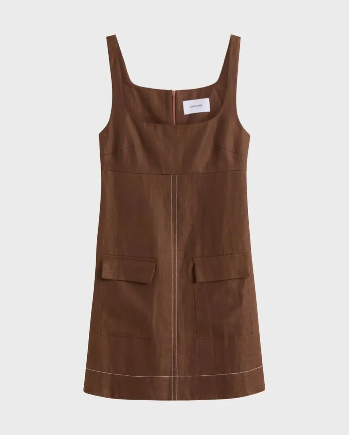 BONDI BORN Dresses Delphi Empire Mini Dress 8211 Cocoa 8211 Women BONDI BORN Dresses Delphi Empire Mini Dress 8211 Cocoa 8211 Women