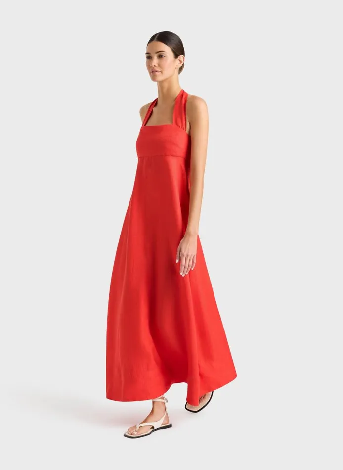 BONDI BORN Dresses Delphi Halter Maxi Dress 8211 Scarlet 8211 Women BONDI BORN Dresses Delphi Halter Maxi Dress 8211 Scarlet 8211 Women