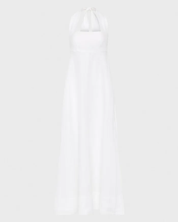 BONDI BORN Dresses Delphi Halter Maxi Dress 8211 White 8211 Women BONDI BORN Dresses Delphi Halter Maxi Dress 8211 White 8211 Women