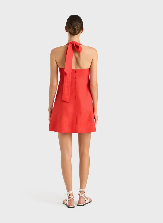 BONDI BORN Dresses Delphi Halter Mini Dress 8211 Scarlet 8211 Women BONDI BORN Dresses Delphi Halter Mini Dress 8211 Scarlet 8211 Women