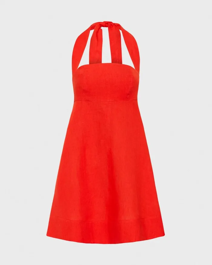 BONDI BORN Dresses Delphi Halter Mini Dress 8211 Scarlet 8211 Women BONDI BORN Dresses Delphi Halter Mini Dress 8211 Scarlet 8211 Women