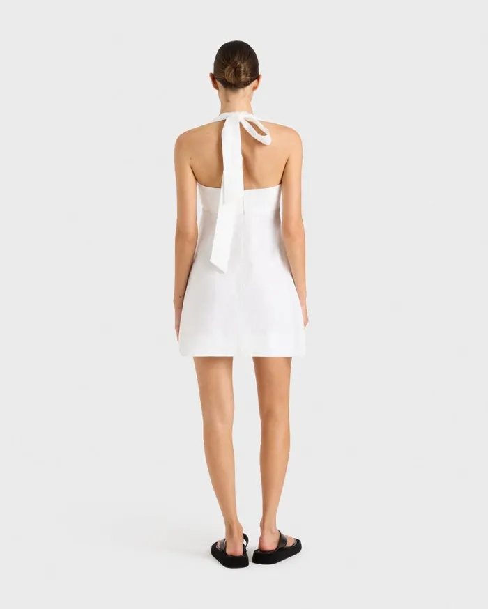 BONDI BORN Dresses Delphi Halter Mini Dress 8211 White 8211 Women BONDI BORN Dresses Delphi Halter Mini Dress 8211 White 8211 Women