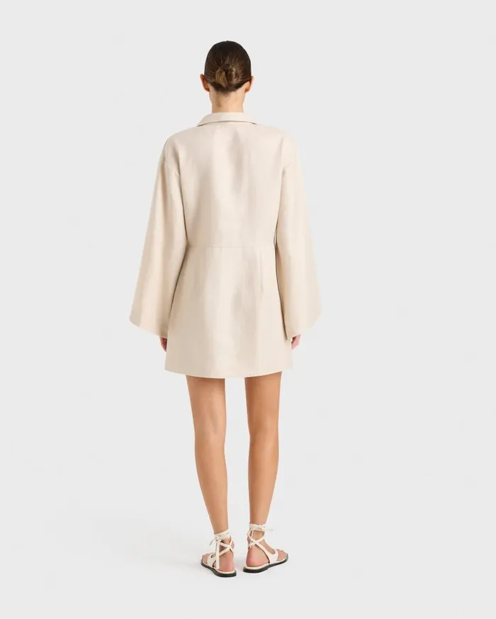 BONDI BORN Dresses Delphi Organic Linen Relaxed Sleeve Dress 8211 Sand 8211 Women BONDI BORN Dresses Delphi Organic Linen Relaxed Sleeve Dress 8211 Sand 8211 Women