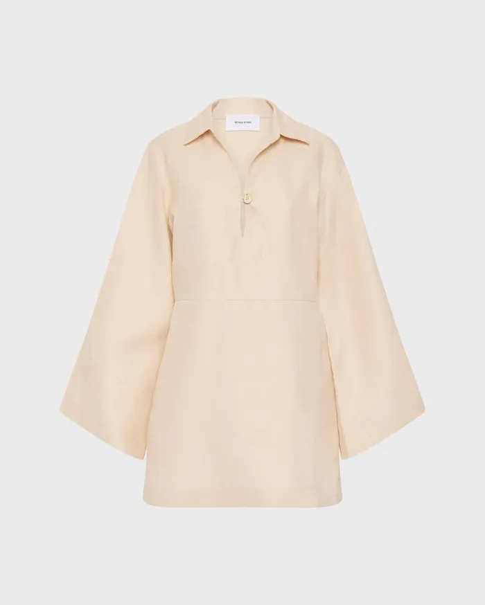 BONDI BORN Dresses Delphi Organic Linen Relaxed Sleeve Dress 8211 Sand 8211 Women BONDI BORN Dresses Delphi Organic Linen Relaxed Sleeve Dress 8211 Sand 8211 Women