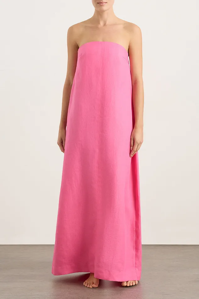 BONDI BORN Dresses Delphi Strapless Maxi Dress 8211 Rose 8211 Women