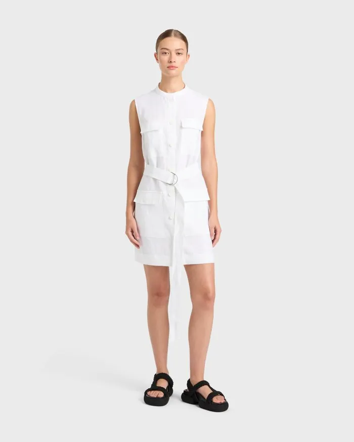 BONDI BORN Dresses Delphi Utility Dress 8211 White 8211 Women