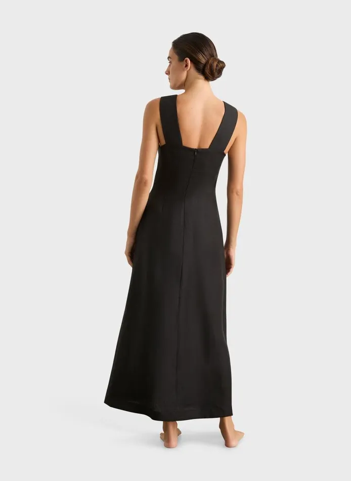 BONDI BORN Dresses Delphi Wrap Long Dress 8211 Black 8211 Women