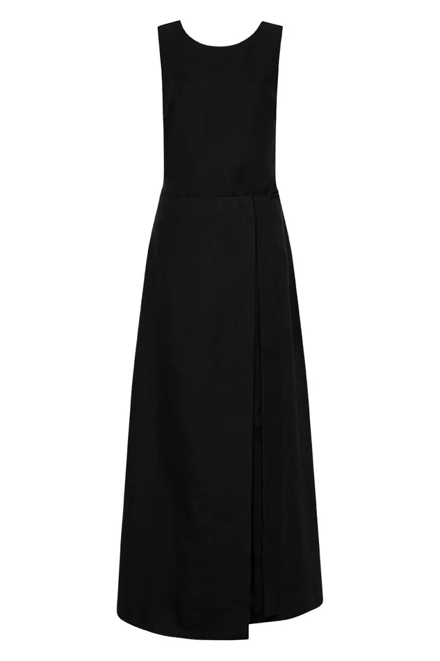 BONDI BORN Dresses Delphi Wrap Long Dress 8211 Black 8211 Women