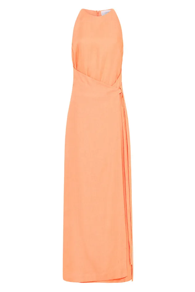 BONDI BORN Dresses Delphi Wrap Long Dress 8211 Sherbet 8211 Women