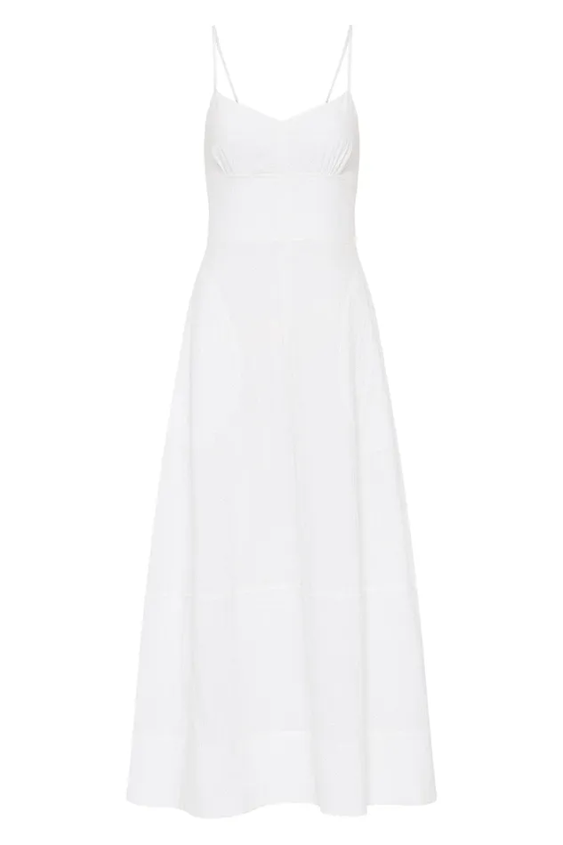 BONDI BORN Dresses Hastings Organic Cotton Midi Dress 8211 White 8211 Women