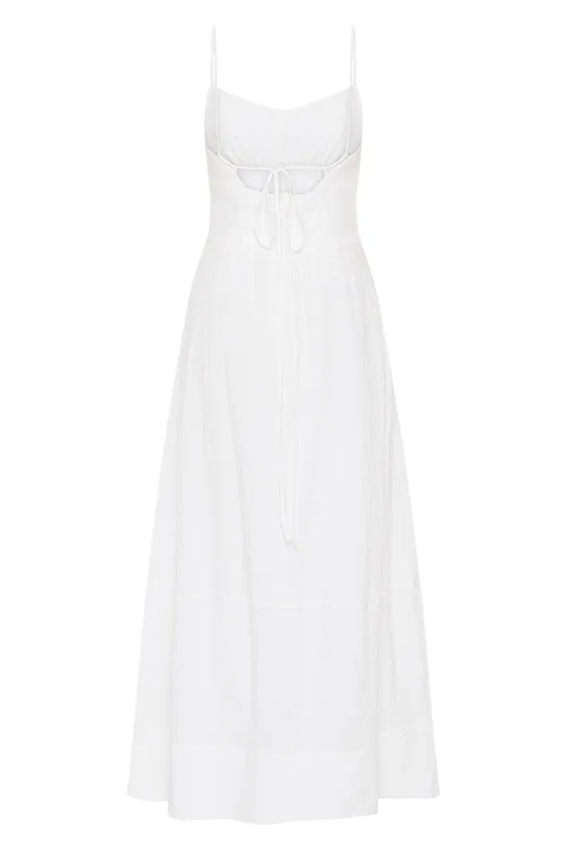 BONDI BORN Dresses Hastings Organic Cotton Midi Dress 8211 White 8211 Women