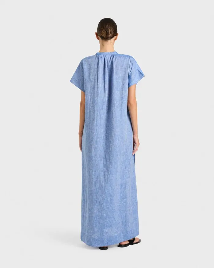 BONDI BORN Dresses Leiden Caftan Dress 8211 Denim 8211 Women