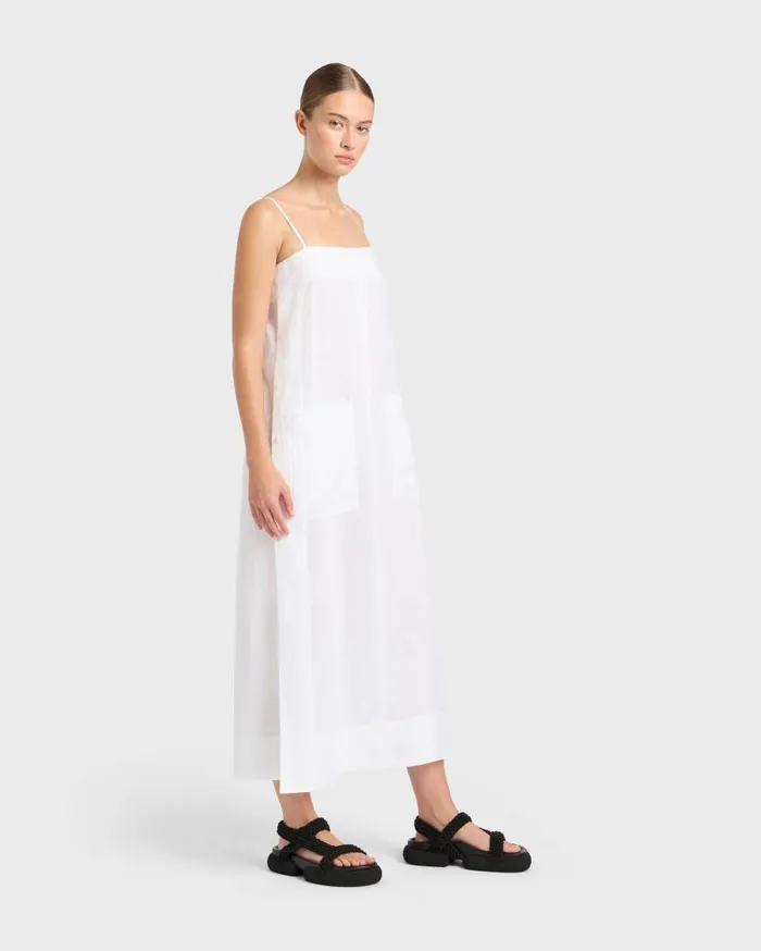 BONDI BORN Dresses Leiden Side Button Cami Dress 8211 White 8211 Women BONDI BORN Dresses Leiden Side Button Cami Dress 8211 White 8211 Women