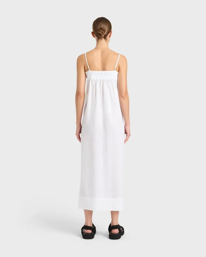 BONDI BORN Dresses Leiden Side Button Cami Dress 8211 White 8211 Women BONDI BORN Dresses Leiden Side Button Cami Dress 8211 White 8211 Women