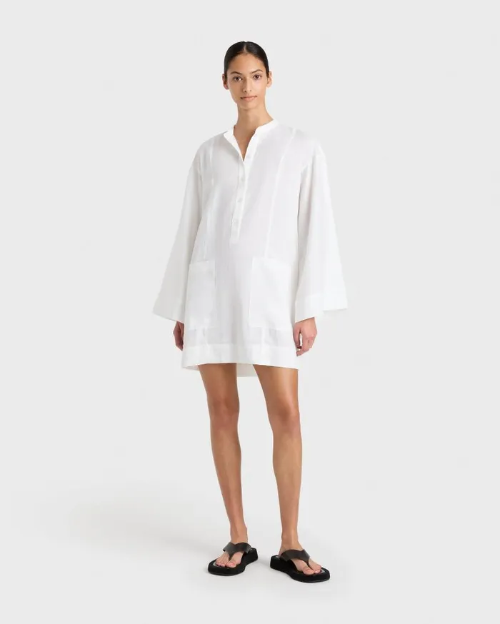 BONDI BORN Dresses Leiden Tunic 8211 White 8211 Women