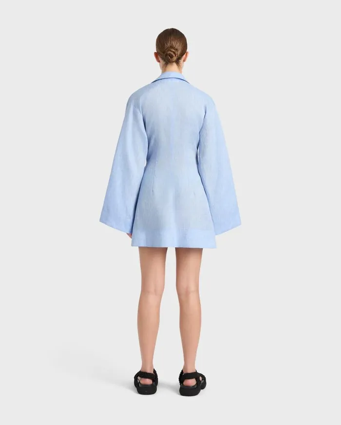 BONDI BORN Dresses Leiden Wrap Mini Dress 8211 Sky 8211 Women BONDI BORN Dresses Leiden Wrap Mini Dress 8211 Sky 8211 Women