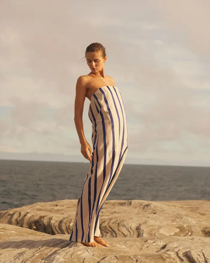 BONDI BORN Dresses Maine Strapless Maxi Dress 8211 Seaside 8211 Women