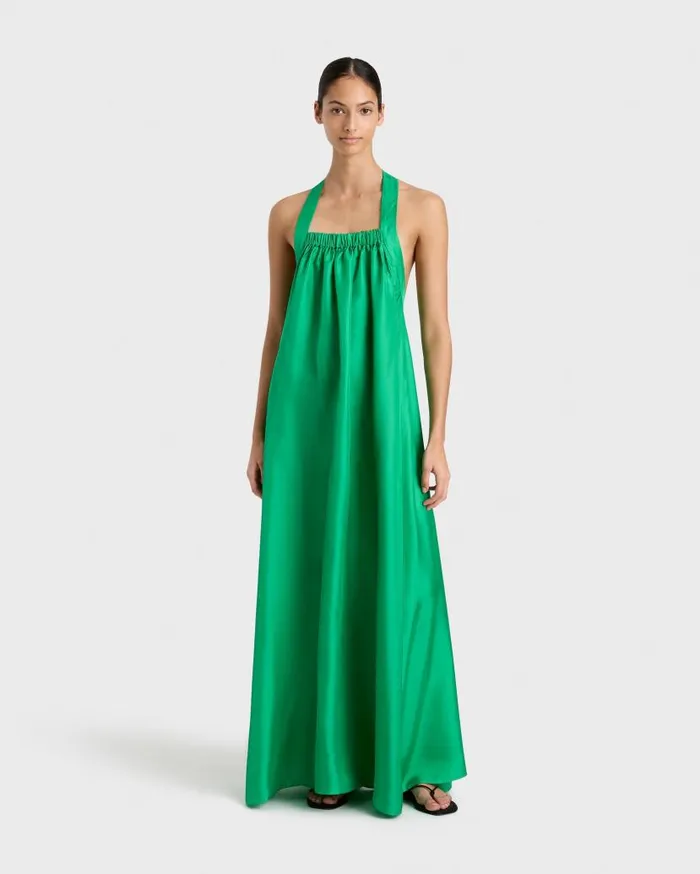 BONDI BORN Dresses Marfa Halter Maxi Dress 8211 Kelly 8211 Women