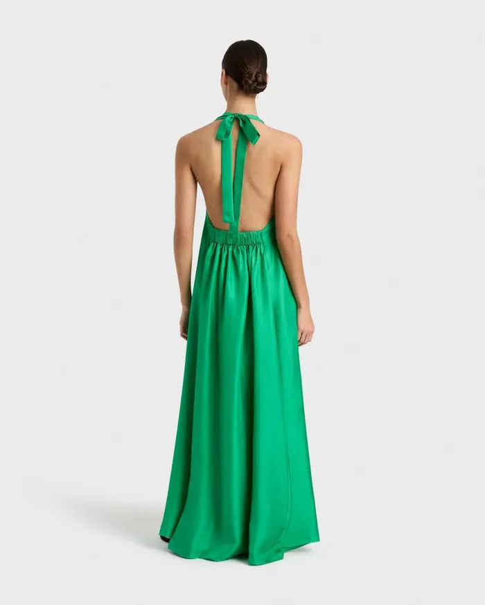 BONDI BORN Dresses Marfa Halter Maxi Dress 8211 Kelly 8211 Women